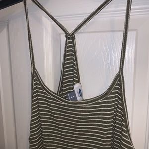 Striped razor back tank top
